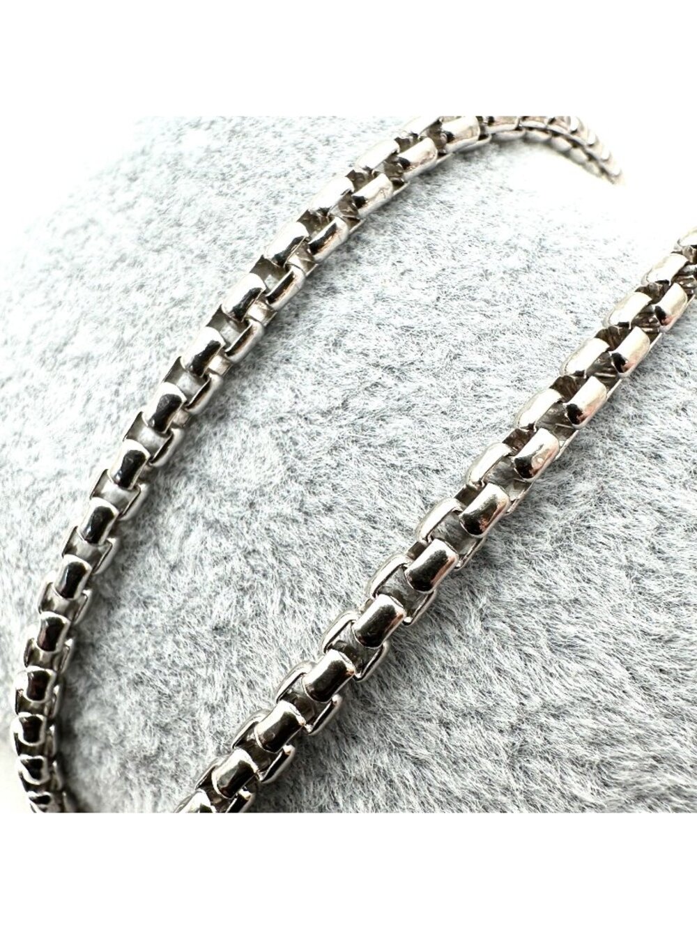 Italy Sterling Silver Korean Link 4mm Chain Necklace 20 Inch